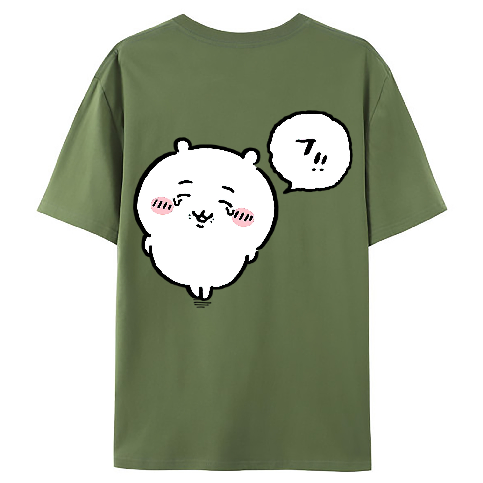 （画像用） ちいかわ ちいかわ Chii-kawa chiikawa 綿100％ メンズ半袖Tシャツ（バックプリント） 通気性